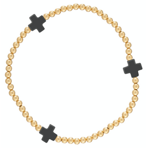 enewton Gold Signature Cross Bracelets -3mm
