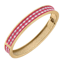 Load image into Gallery viewer, Makenzie Gingham Hinge Bangles
