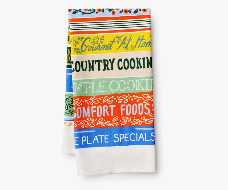 Rifle Paper Tea Towel -Cookbooks