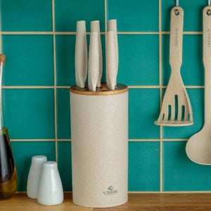 Organic Natural 6 Piece Knife Block