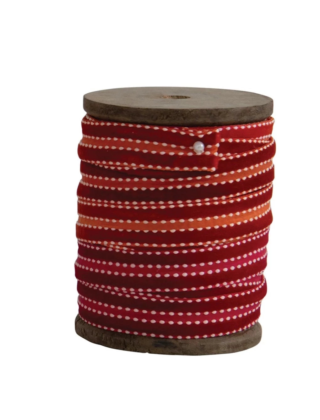 Christmas Ribbon on Wood Spool